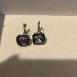Silver and Gray gemstone earrings